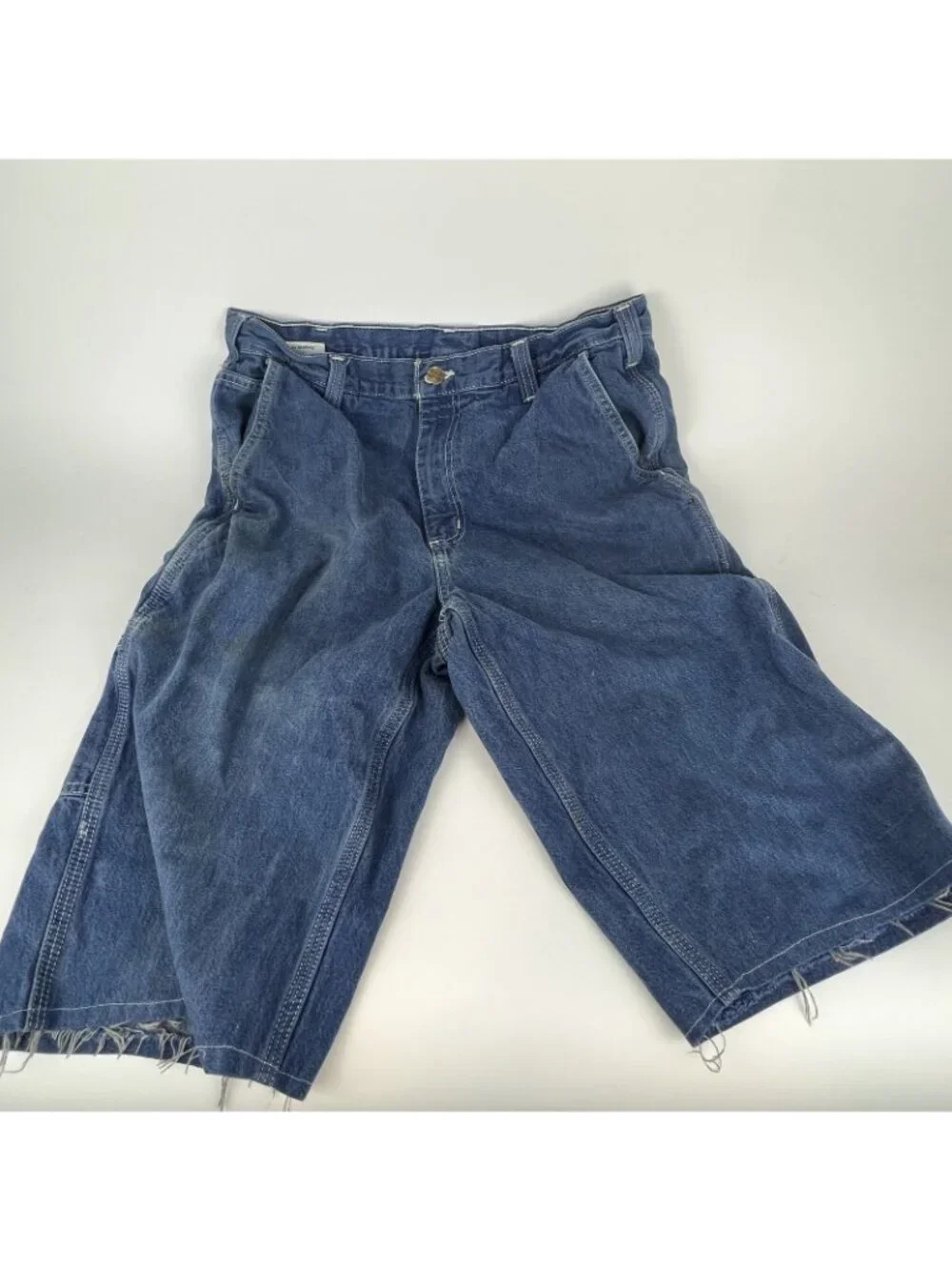 Carhartt Men’s 32” Cut-Off Denim Tool Shorts – Lot of 3 Pairs | Blue Utility - Picture 15 of 16
